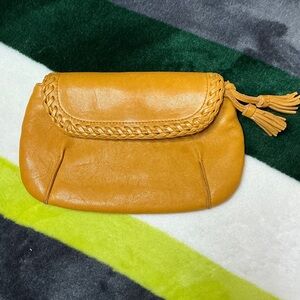 Elegant Tan Leather Clutch